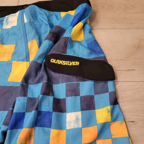 Quicksilver Board Short Men’s Size 36 Cypher DNA Surf Trunks Multicolor Blue - Picture 5 of 5
